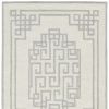 9' X 12' Ivory And Gray Wool Geometric Hand Tufted Area Rug