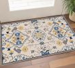 2' X 3' Ivory Blue And Yellow Southwestern Hand Tufted Area Rug