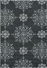 3' X 5' Charcoal Ivory And Gray Medallion Hand Tufted Area Rug