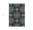 3' X 5' Charcoal Ivory And Gray Medallion Hand Tufted Area Rug