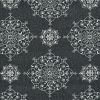 3' X 5' Charcoal Ivory And Gray Medallion Hand Tufted Area Rug