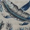 3' X 4' Gray And Blue Wool Botanical Leaves Hand Tufted Area Rug