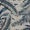 5' X 8' Blue and Gray Wool Botanical Leaves Hand Tufted Area Rug