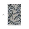 8' X 11' Blue and Gray Wool Hand Tufted Area Rug