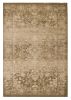 7' X 10' Beige And Tan Floral Medallion Area Rug