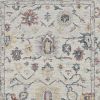 8' X 11' Ivory Gray And Red Wool Medallion Hand Tufted Area Rug