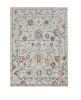 8' X 11' Ivory Gray And Red Wool Medallion Hand Tufted Area Rug