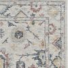 9' X 13' Ivory Gray And Red Wool Medallion Hand Tufted Area Rug