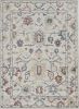 9' X 13' Ivory Gray And Red Wool Medallion Hand Tufted Area Rug