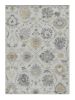 9' X 13' Ivory Gray And Green Wool Floral Hand Tufted Area Rug