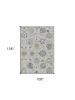 9' X 13' Ivory Gray And Green Wool Floral Hand Tufted Area Rug