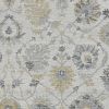 9' X 13' Ivory Gray And Green Wool Floral Hand Tufted Area Rug