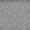 8' Gray And Light Gray Wool Floral Medallion Hand Tufted Runner Rug