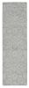 8' Gray And Light Gray Wool Floral Medallion Hand Tufted Runner Rug
