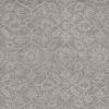 5' X 7' Gray And Light Gray Wool Floral Medallion Hand Tufted Area Rug