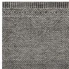 7' X 10' Gray and Black Wool Geometric Hand Tufted Area Rug