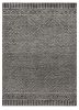 8' X 11' Gray And Black Wool Geometric Hand Tufted Area Rug