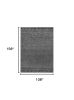 9' X 13' Gray And Black Wool Geometric Hand Tufted Area Rug
