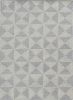 8' Gray And Light Gray Wool Geometric Hand Tufted Runner Rug