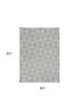 5' X 7' Gray And Light Gray Wool Geometric Hand Tufted Area Rug