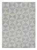 7' X 10' Gray and Light Gray Wool Geometric Hand Tufted Area Rug