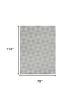 7' X 10' Gray and Light Gray Wool Geometric Hand Tufted Area Rug