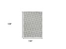 9' X 13' Gray And Light Gray Wool Geometric Hand Tufted Area Rug