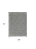 5' X 7' Denim Blue And Gray Wool Geometric Hand Tufted Area Rug