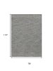 7' X 10' Denim Blue And Gray Wool Geometric Hand Tufted Area Rug