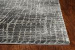 7' Gray And Dark Gray Abstract Area Rug