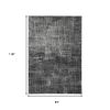 8' X 10' Gray And Dark Gray Abstract Distressed Area Rug