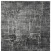 8' X 10' Gray And Dark Gray Abstract Distressed Area Rug
