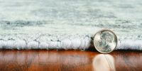 8' X 10' Gray Floral Medallion Hand Loomed Area Rug