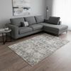 8' X 10' Gray Floral Medallion Hand Loomed Area Rug