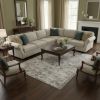 8' X 11' Ivory Gray And Brown Floral Area Rug