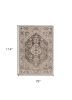 7' X 10' Ivory Gray And Brown Floral Medallion Area Rug