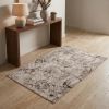 3' X 5' Ivory Gray And Brown Abstract Area Rug