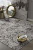 3' X 5' Ivory Gray And Brown Abstract Area Rug