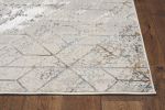 3' X 5' Ivory And Brown Geometric Area Rug