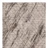 5' X 8' Ivory And Brown Geometric Area Rug