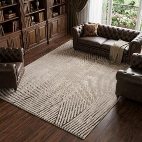 10' X 13' Ivory And Gray Geometric Area Rug