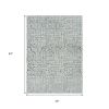 7' Gray And Black Abstract Area Rug