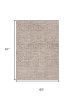 5' X 8' Gray And Black Abstract Distressed Area Rug