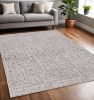 8' X 11' Gray And Black Abstract Area Rug