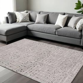 10' X 13' Gray And Black Abstract Area Rug