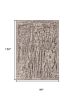 8' X 11' Gray And Black Abstract Distressed Area Rug