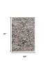 5' X 8' Gray Black And Gold Abstract Distressed Area Rug