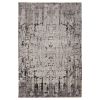 4' X 6' Ivory And Gray Abstract Distressed Area Rug