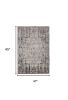 4' X 6' Ivory And Gray Abstract Distressed Area Rug