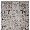 4' X 6' Ivory And Gray Abstract Distressed Area Rug